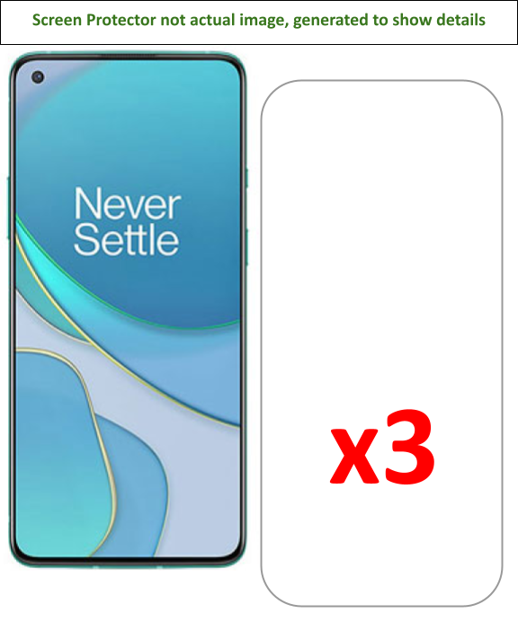 3x OnePlus 8T+ 5G Screen Protector w/ cloth