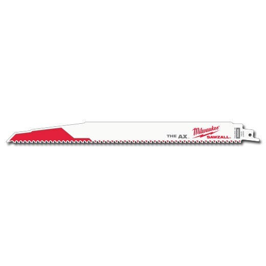 Milwaukee 48-01-7027 12" 5 TPI Demolition Wood Cutting Sawzall Blade, 100 PK