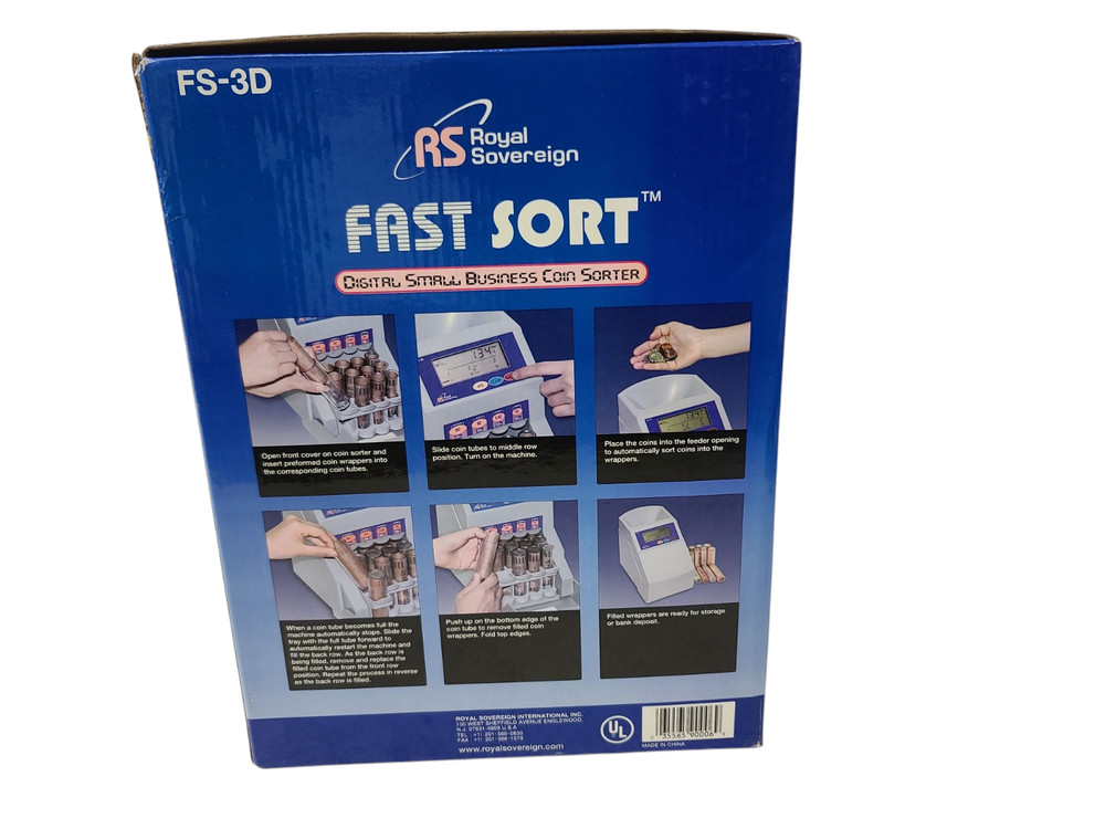 Royal Sovereign FS-3D Fast Sort Automatic Digital Coin Sorter