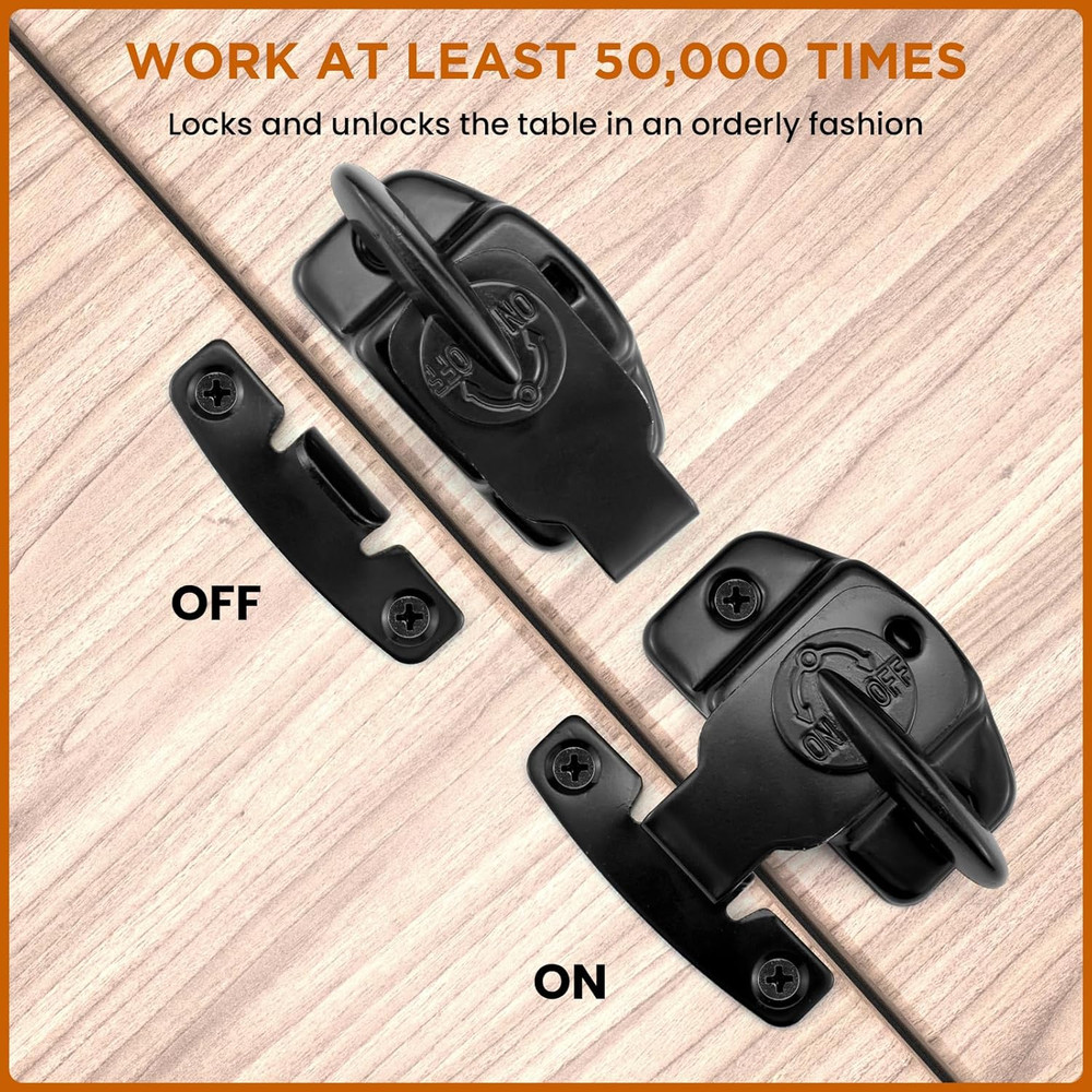 6 Sets Table Leaf Latch Lock Hardware Heavy Duty Dinging Training Foldable Table