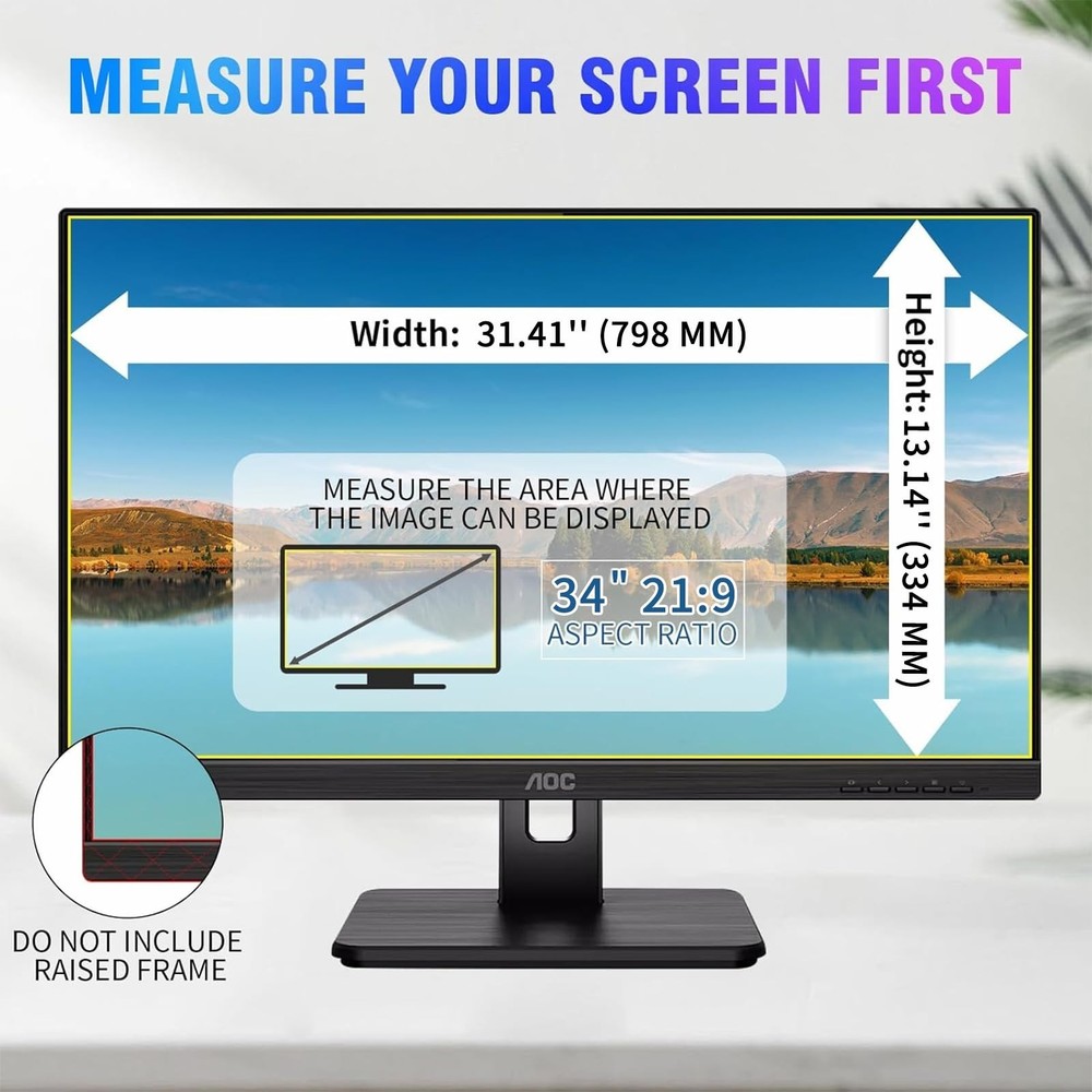 34 Inch Computer Privacy Screen Filter for 21:9 Aspect Ratio Widescreen Monit...