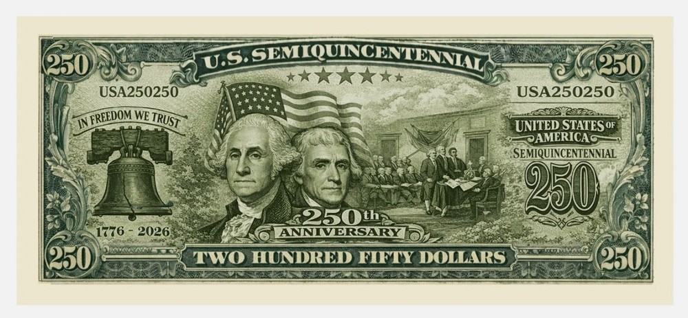 500 PACK – U.S. 250th Anniversary Semiquincentennial Commemorative Bills