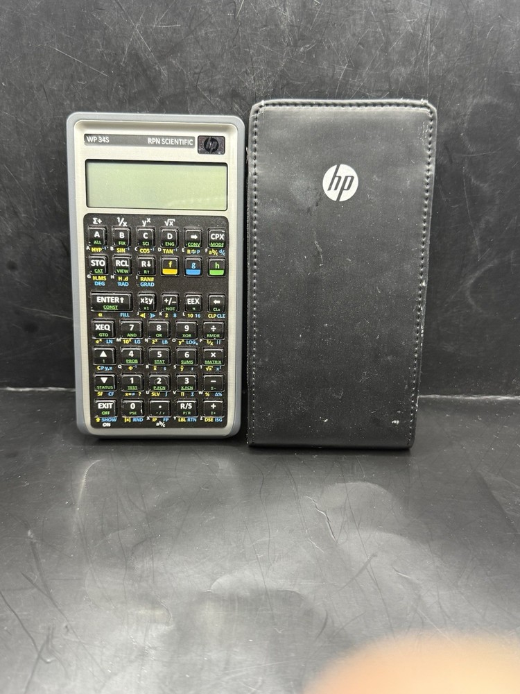 HP Programmable Scientific RPN WP 34S Calculator Tested Works Great With Case