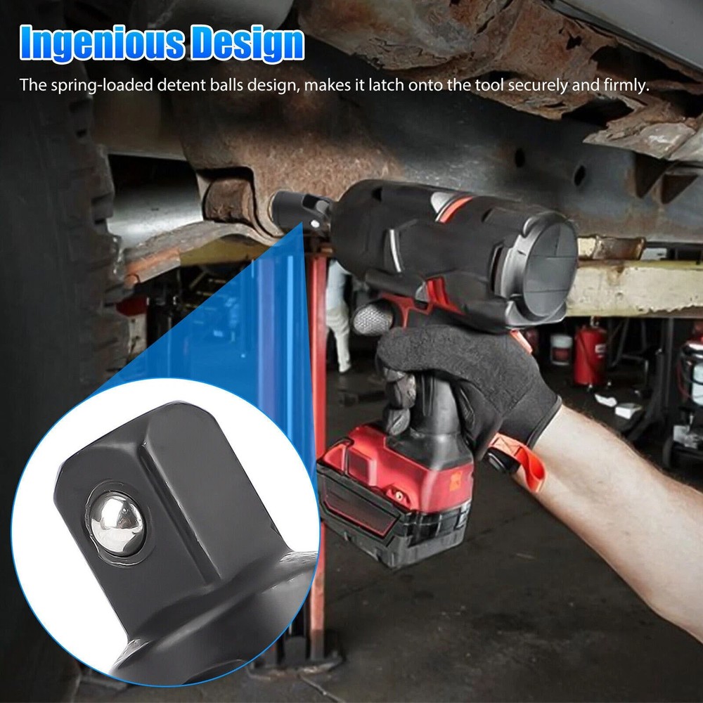 3PCS Professional Impact Wobble Socket Set 1/4" 3/8" 1/2" Drive Universal Joint