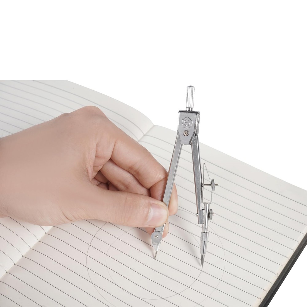 Protractor and Compass Set, Protractor, Silver