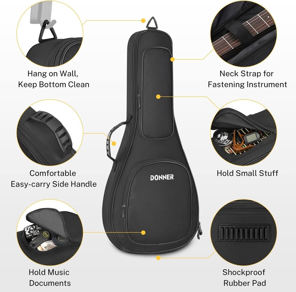 28 Inch Mandolin Case, Waterproof, Padded, Ripstop