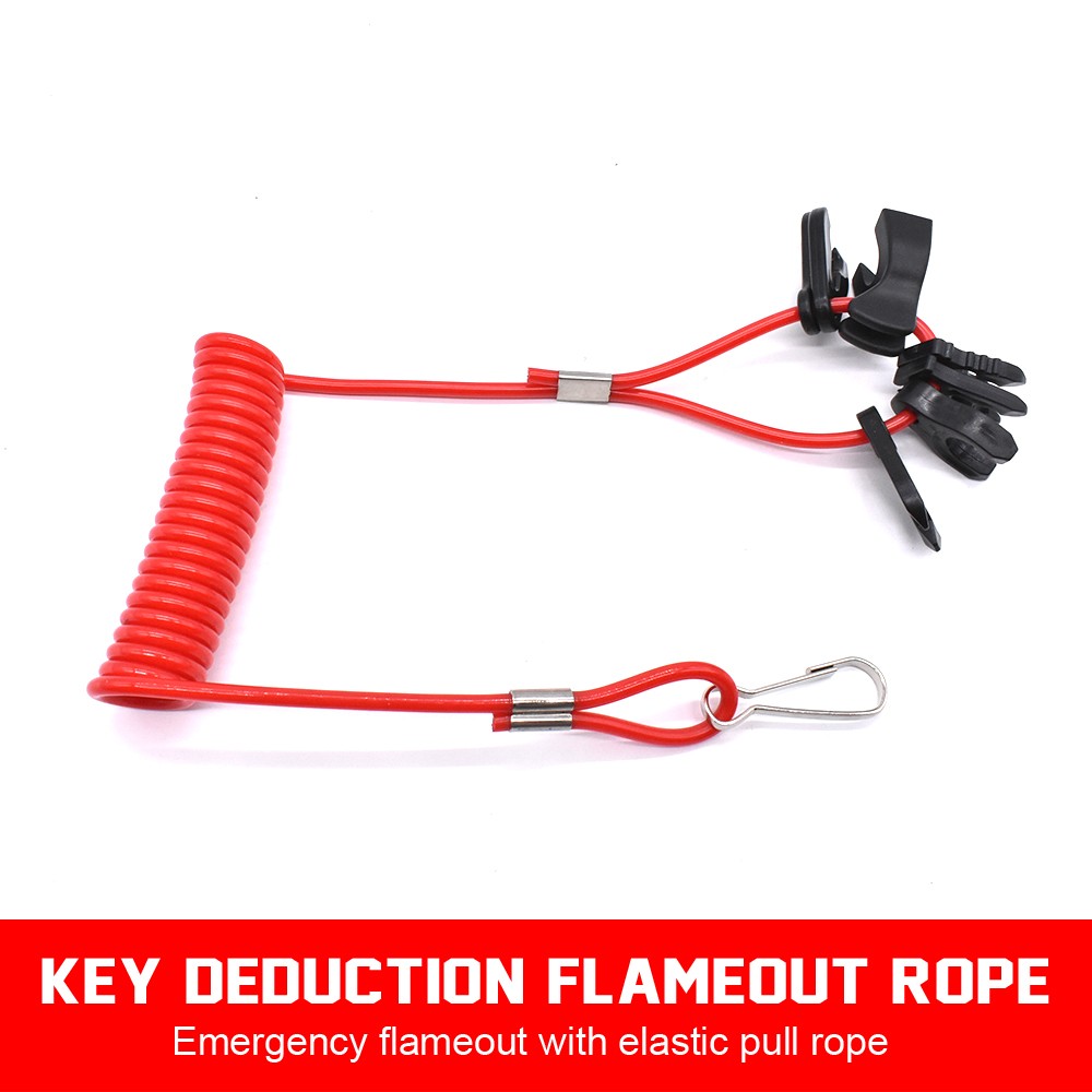 Universal Boat Outboard Engine Motor Kill Stop Switch & Safety Tether Lanyard US