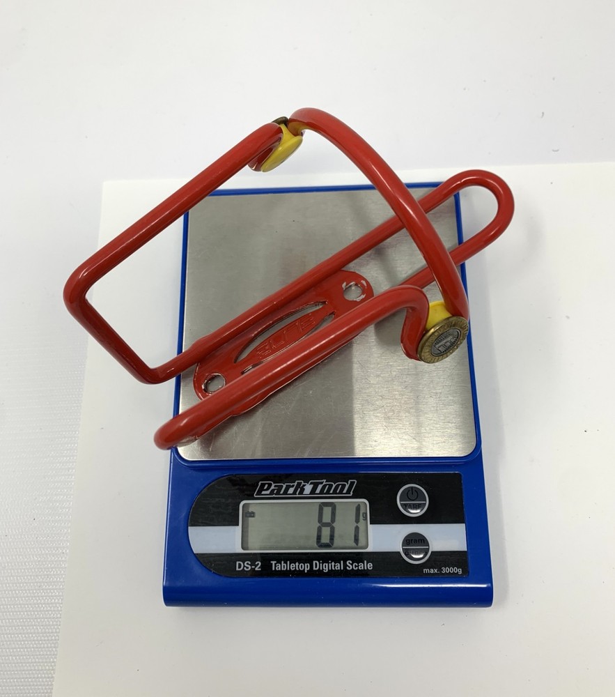 Elite Lightweight Tubular Red Bottle Cage