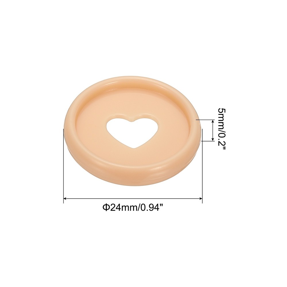 24mm Plastic Book Binding Discs, 22 Pack Expansion Discs Heart, Light Pink