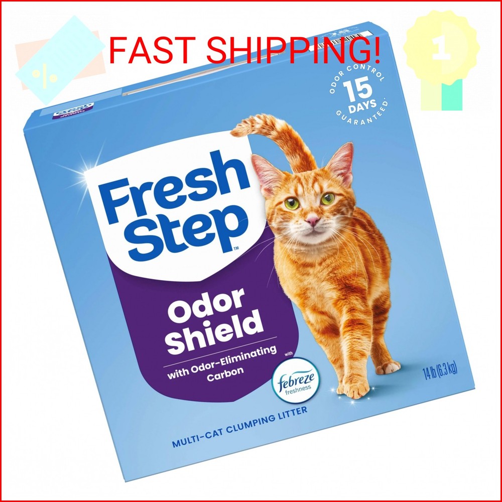 Fresh Step Clumping Cat Litter, Multi-Cat, Long Lasting Odor Control Kitty Litte