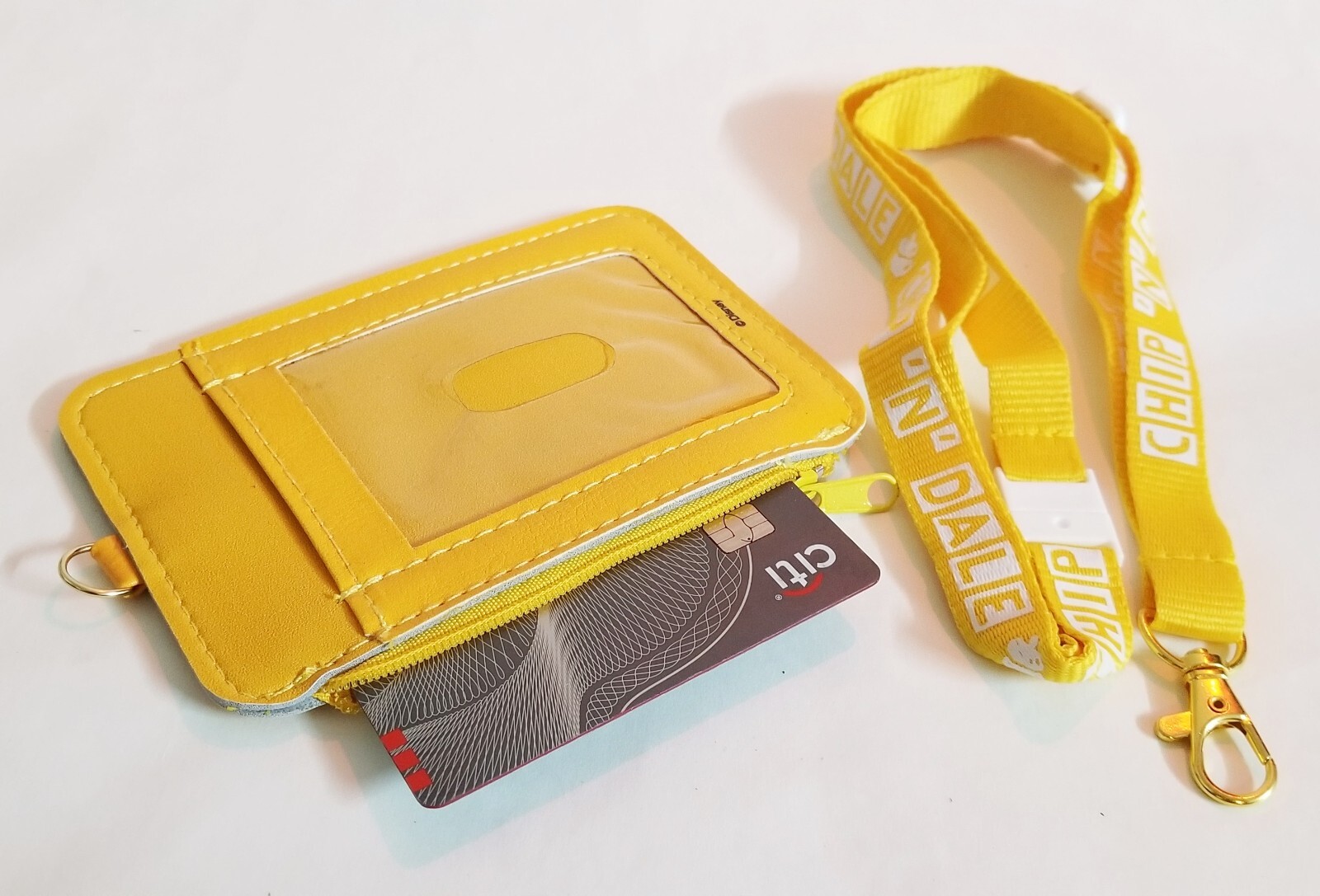 Chip n Dale Coin Badge ID Card Holder Pouch Bag Lanyard Pass Case Wallet Purse