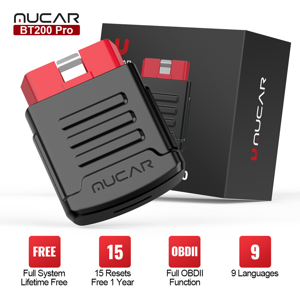 MUCAR BT200 Pro All System Bluetooth OBD2 Scanner Auto Diagnostic Tool 15 Resets