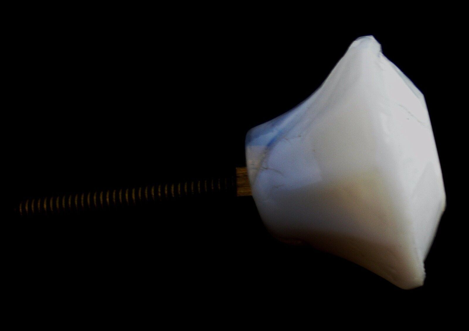 RARE OLDER MILKGLASS FACETED PULLS HANDLES KNOBS