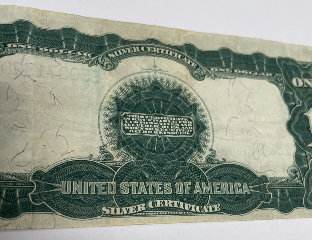 1899 $1 US SILVER CERTIFICATE LARGE NOTE BLACK EAGLE VERY NICE