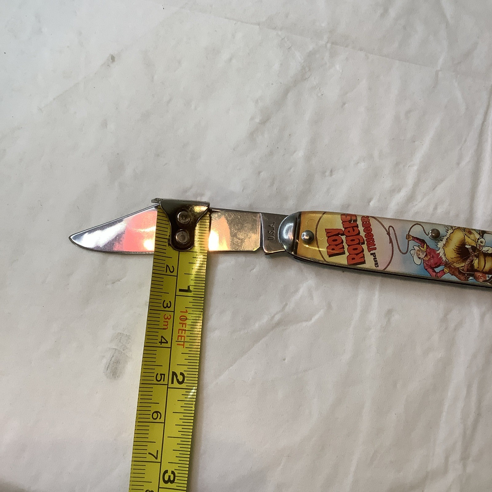 Vintage Novelty Knife Co. USA Comic Style Pocketknife Roy Rogers And Trigger