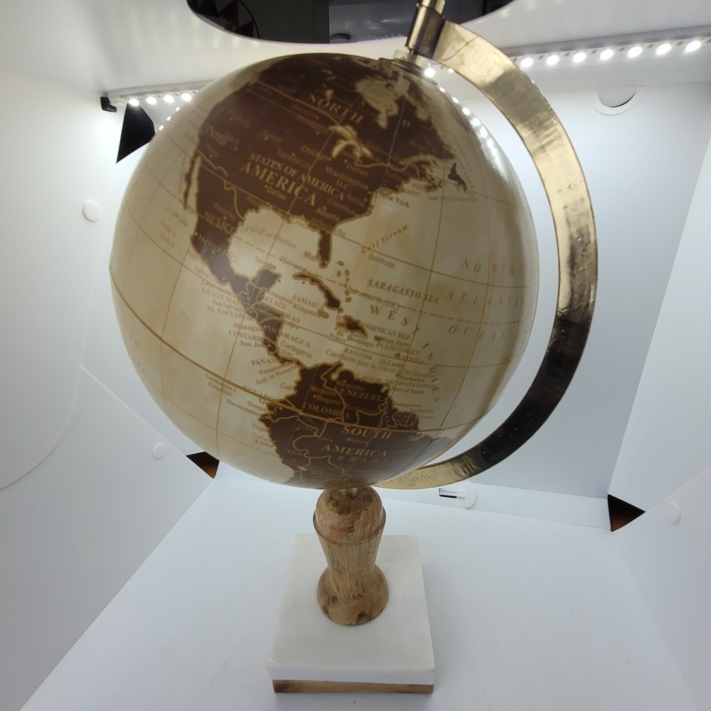 Vintage Earth Globe World Rotating Sm Desk