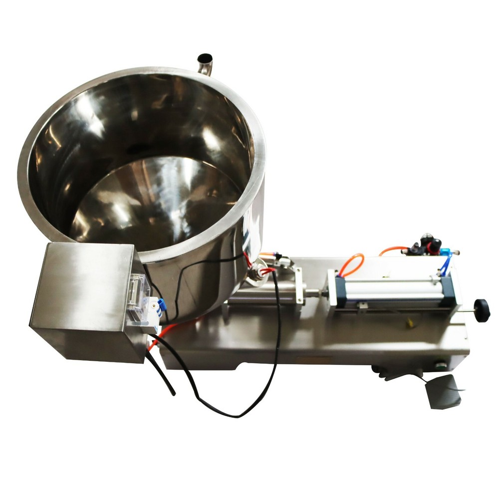 110V 50-500ml Pneumatic Paste Liquid Heating Filling Machine Single Nozzle