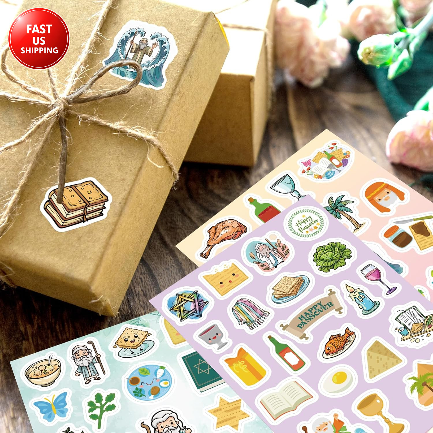 575 Pcs Passover Stickers for Kids Pesach Passover Decorations Gifts for Seder T