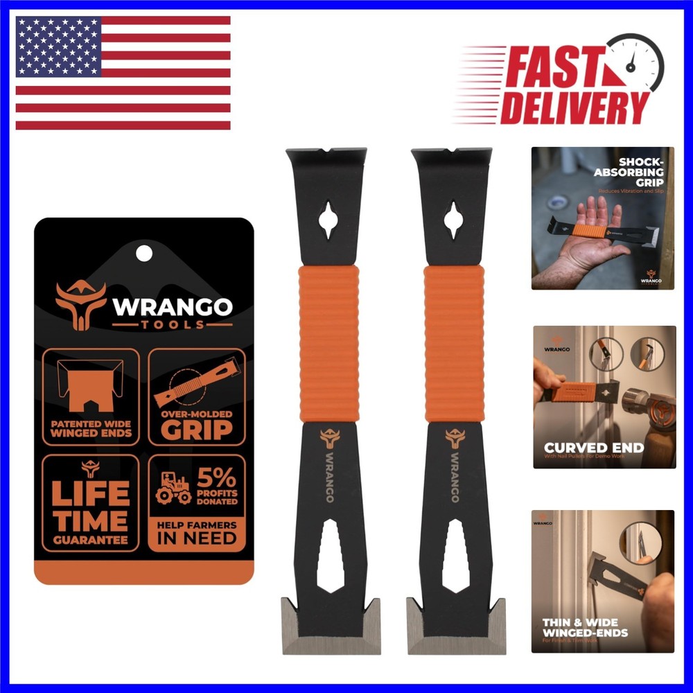 Multi-Functional 9.5" Pry Bar Set - Patented Wing Design & Lifetime