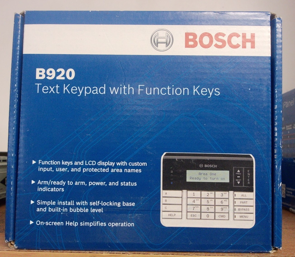 NEW BOSCH B920 2 LINE TEXT KEYPAD W/ Function Keys LCD DISPLAY ON SCREEN HELP