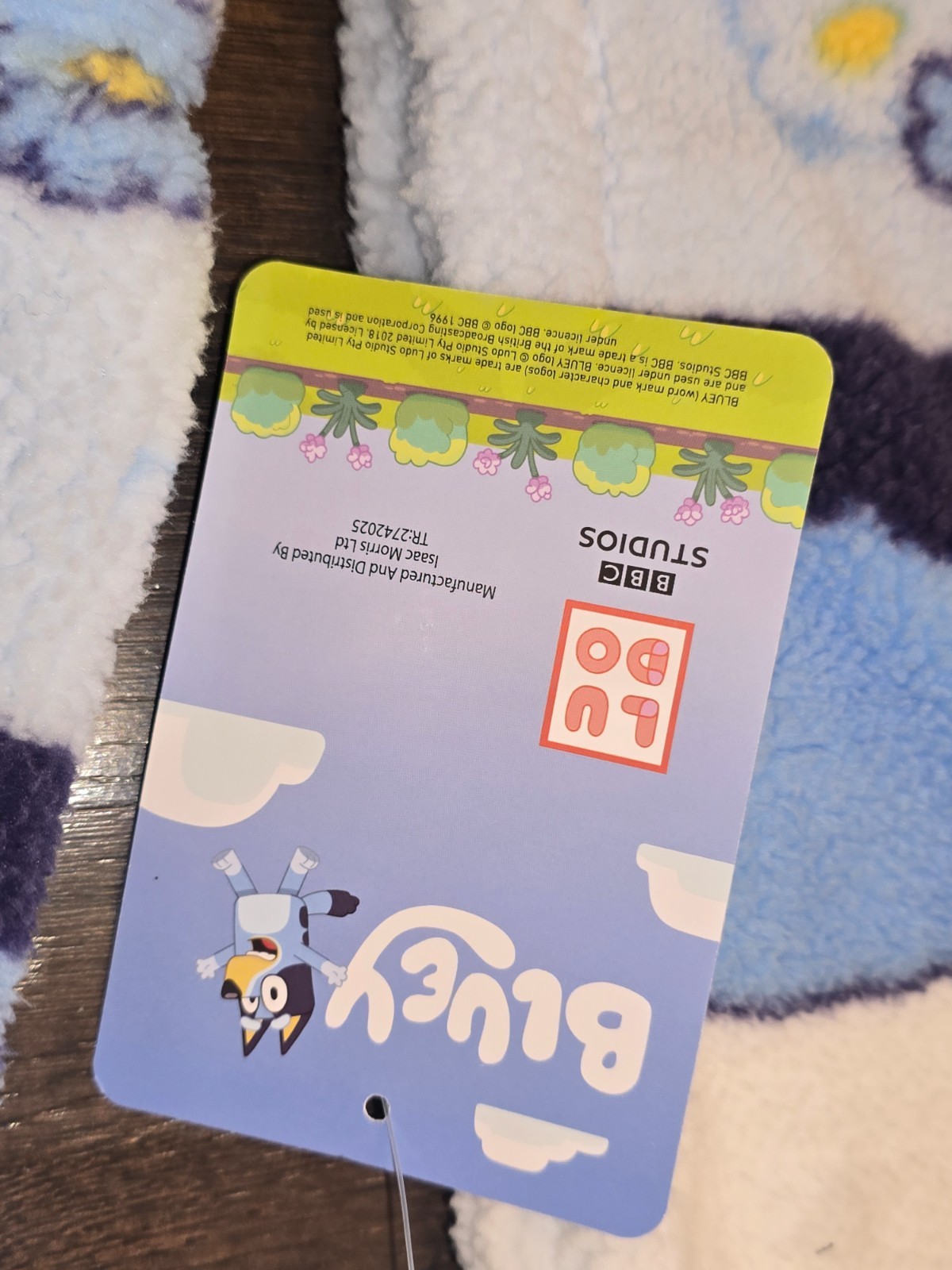 BLUEY Girls Sherpa Fleece Zip Up Jacket Sz 7 8 Cartoon Cozy Warm Winter Playful