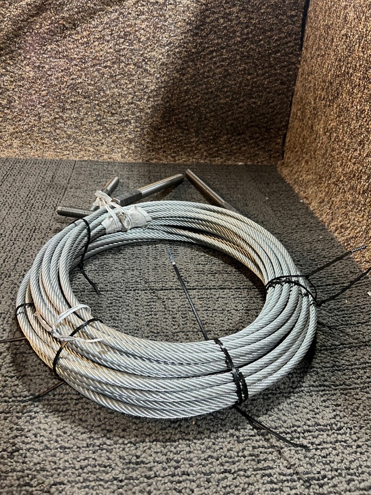 (QTY 2) Equalizer Cable Braided Steel Threaded Ends Silver Gray