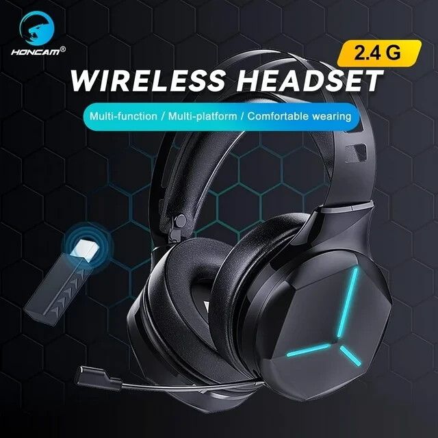 Honcam 2.4 g Wireless Gaming Headset