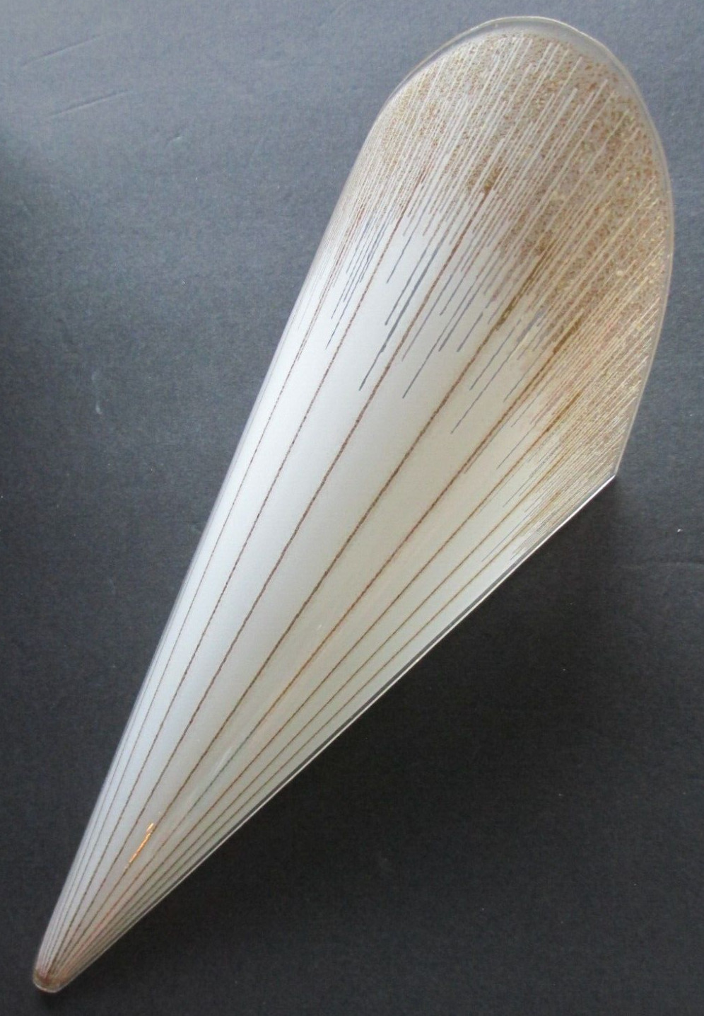 Vintage Lightolier MCM 1950s Gold Champagne Sconce Slip Shade Light Lamp     C87