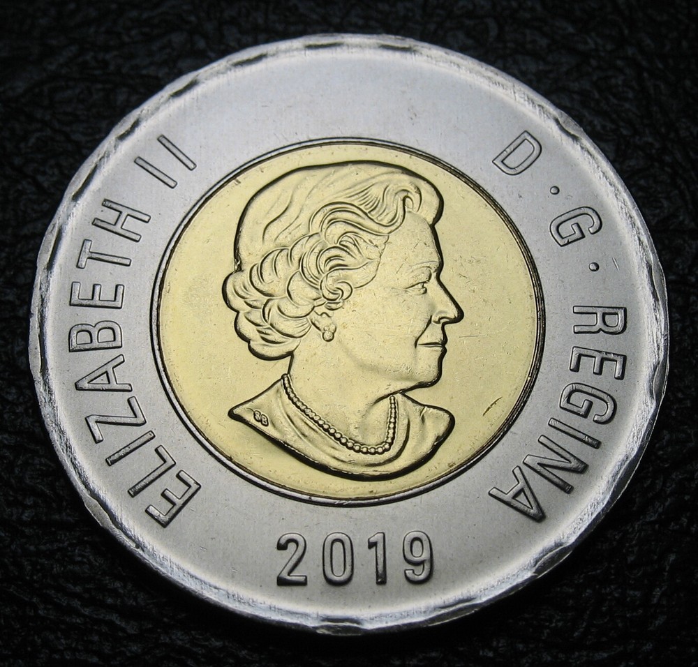 Canada 2019 $2 Polar Bear - Die Chip Error - BU ( From a new roll )
