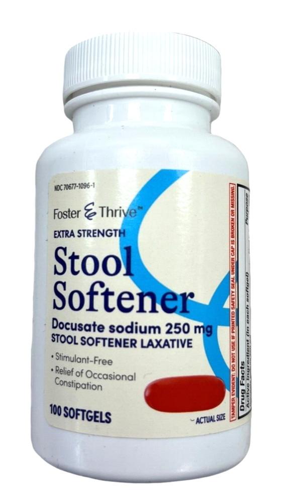 F&T Stool Softener Docusate HIGH DOSE 250mg 100 Softgels  --