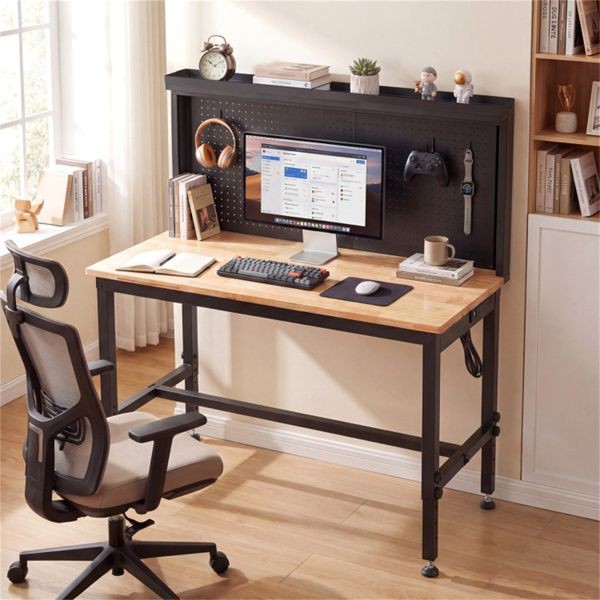 48"Heavy Duty Workbench 2000LBS Cap, 7-Level Height Adjustable w/ Built-in