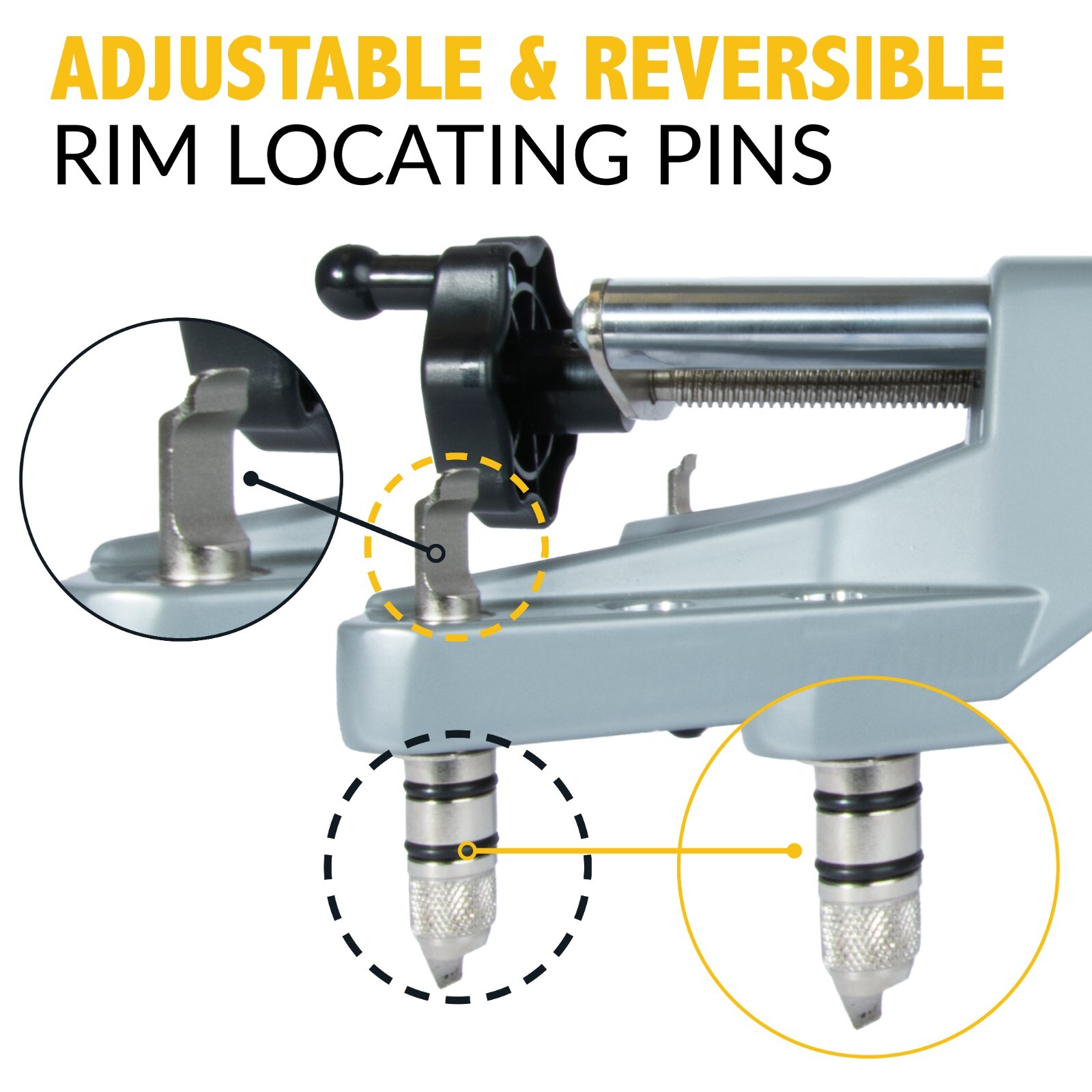 3D DSP Wheel Alignment Rack Tool - Wheel Clamp with Adapter for Magnetic Gauges