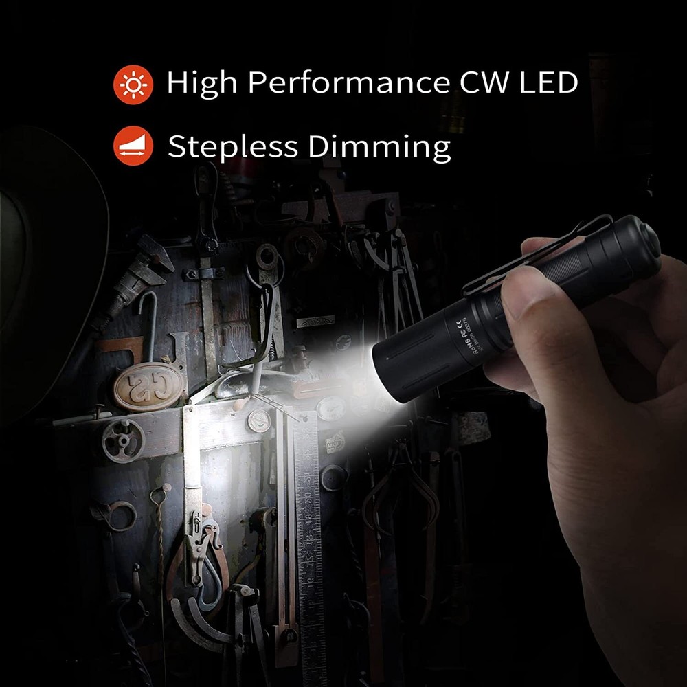 ThruNite EDC Flashlight Archer Pro, 1022 High Lumens Tail Switch LED Flashlight,