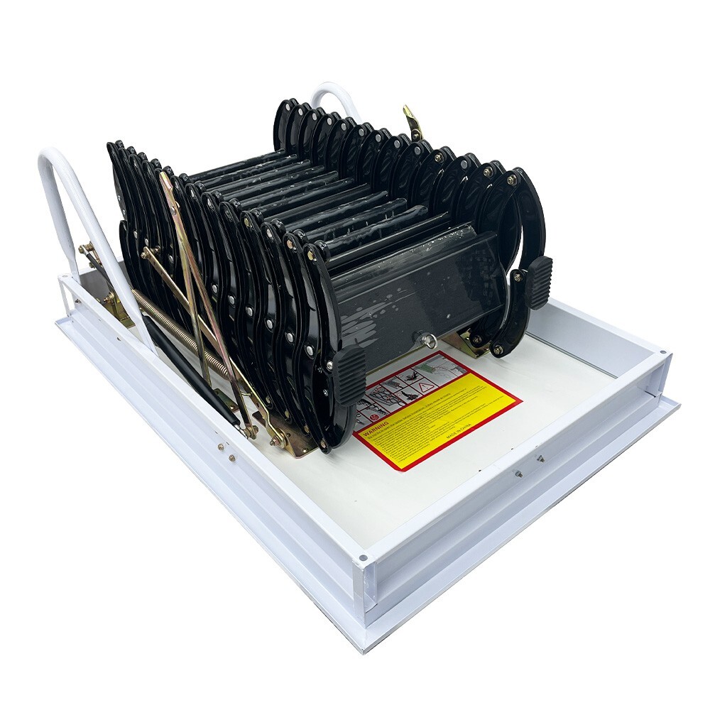 PreAsion Hidden Telescopic Folding Attic Pull Down Ceiling Ladder 10.5ft 13 Step