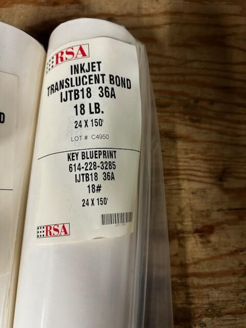 IJTB1824150 24X150 18# TRANSLUCENT BOND