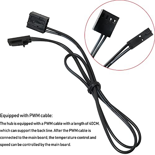 1PC PC Chassis Fan Hub CPU Cooling HUB Fan PWM SATA Controller Speed Controller