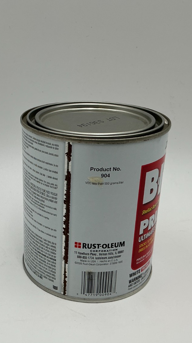 Zinsser B-I-N White Shellac-Based Primer Ultimate Stain Blocker 1 qt