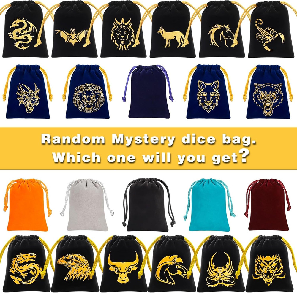 Polyhedral Dice - 8PCS Mystery Dice Set, Various Styles DND Dice, Random D&D Dic