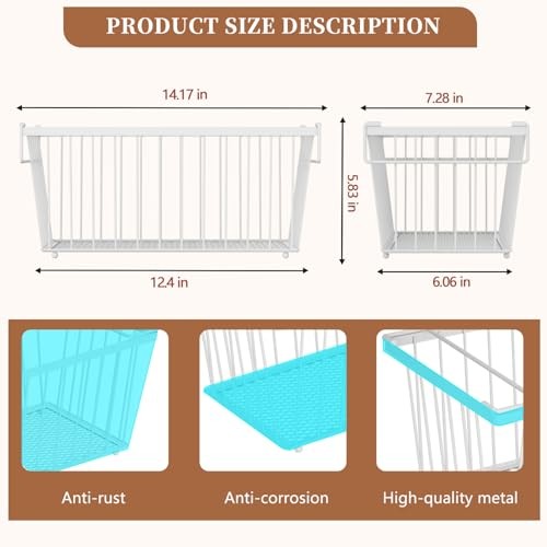 6 Pack Stackable Deep Freezer Organizer Bins ，Upgraded Bottom Leak White 6 Pack