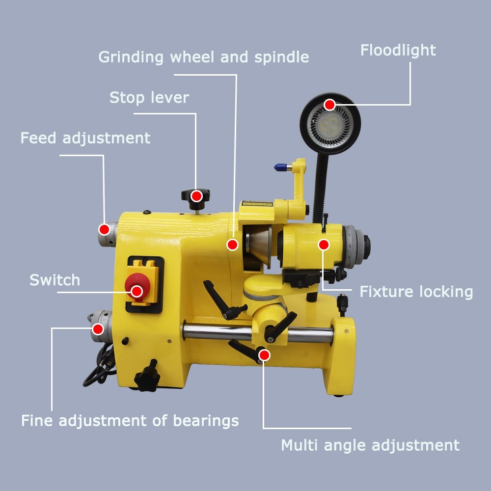 110V 5C Collets Universal Cutter Grinder Sharpener Grindering Sharpening Machine