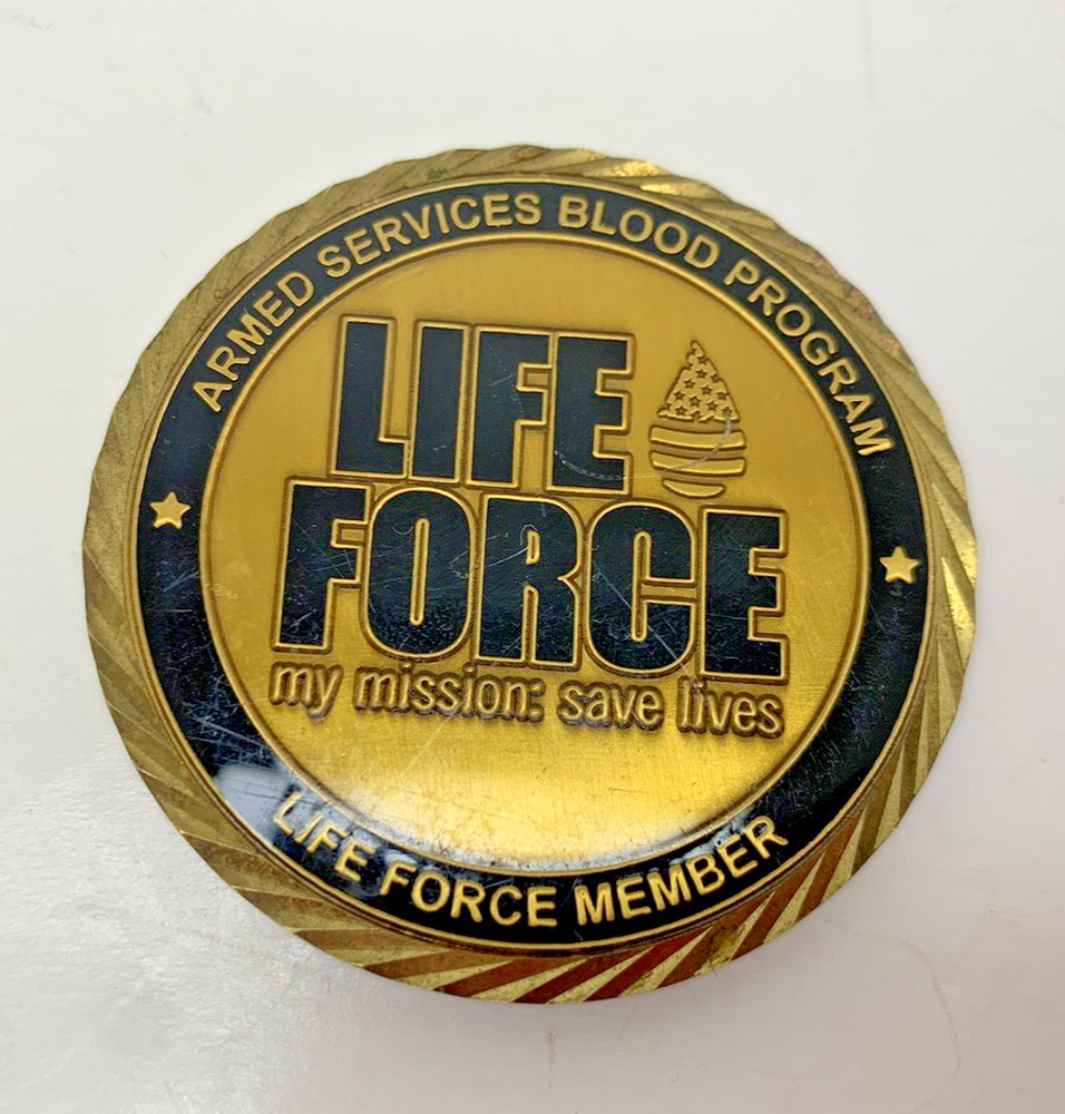 Armed Services Blood Program Life Force Member Challenge Coin