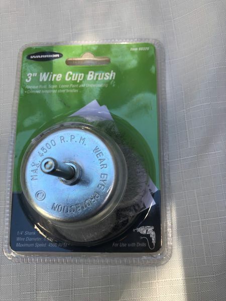 WARRIOR 3 In. Wire Cup Brush With 1/4 In.