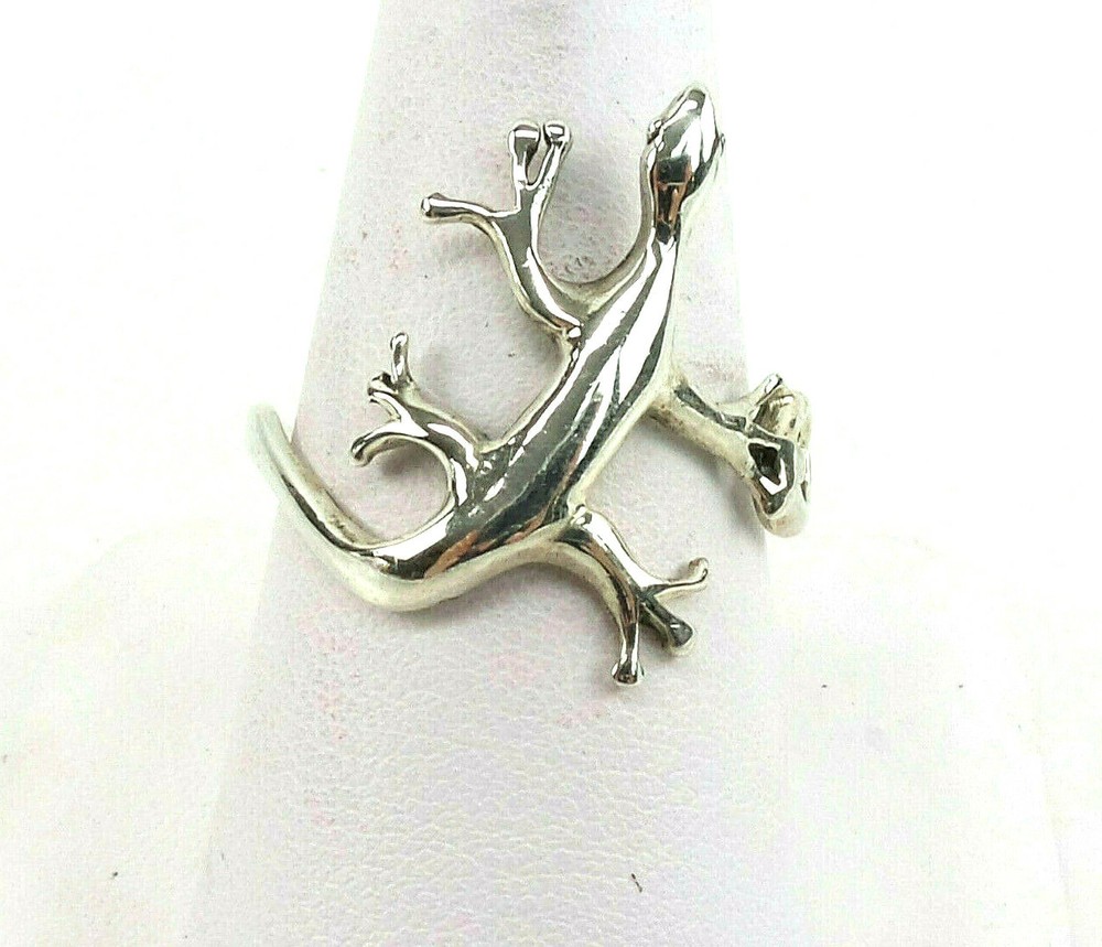 925 Sterling Silver Ring Lizard Finger Wrap Ring Sizes 5 -12