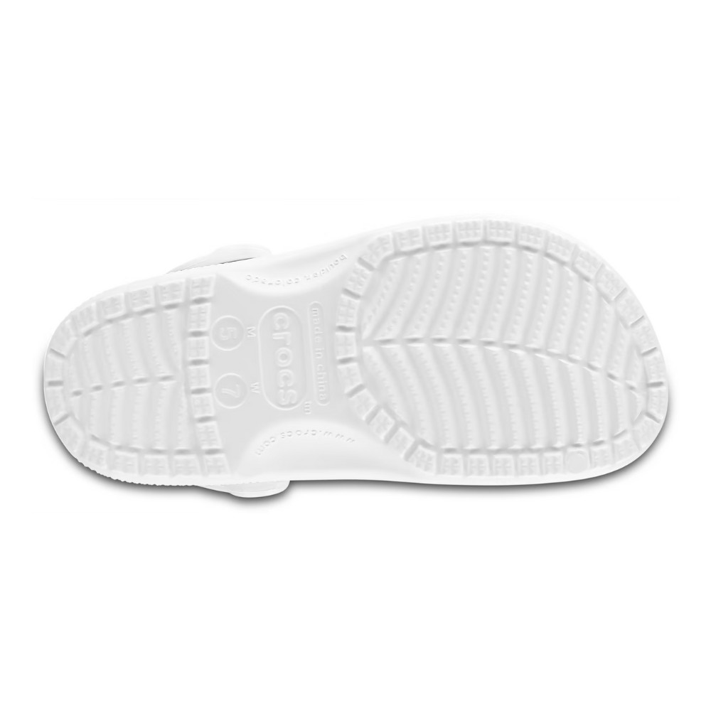 Crocs White Unisex Adult Classic Slip On Sandals Ultra Light Water-Friendly