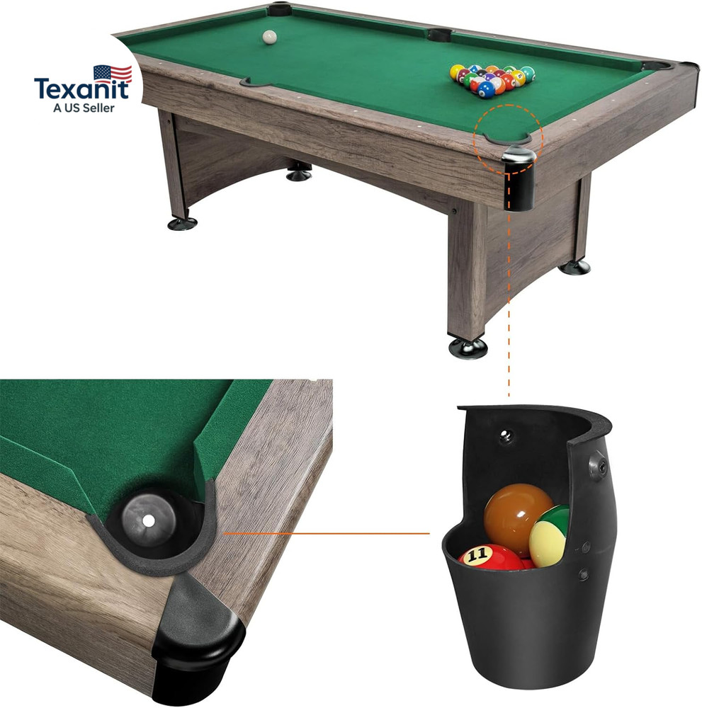 Pool Table Pockets Replacement Pockets for Billiard Table Set of 6
