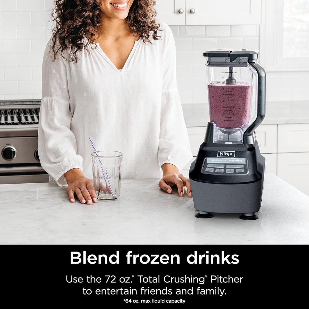 Ninja Mega Kitchen System Blender Food Processor 1500 Watts 72 oz Pitcher 8 Cup