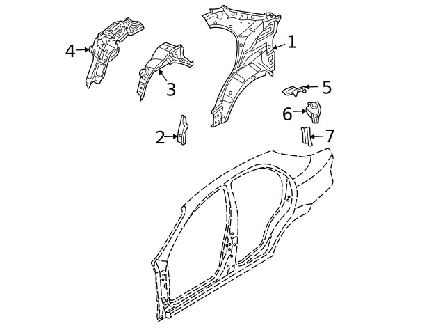Genuine GM Inner Panel 96533247