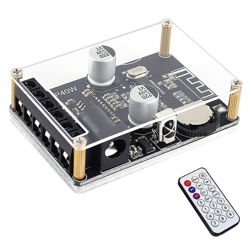 Digital Stereo Bluetooth Audio Receiver Board Amplifier Remote Power Module 24V