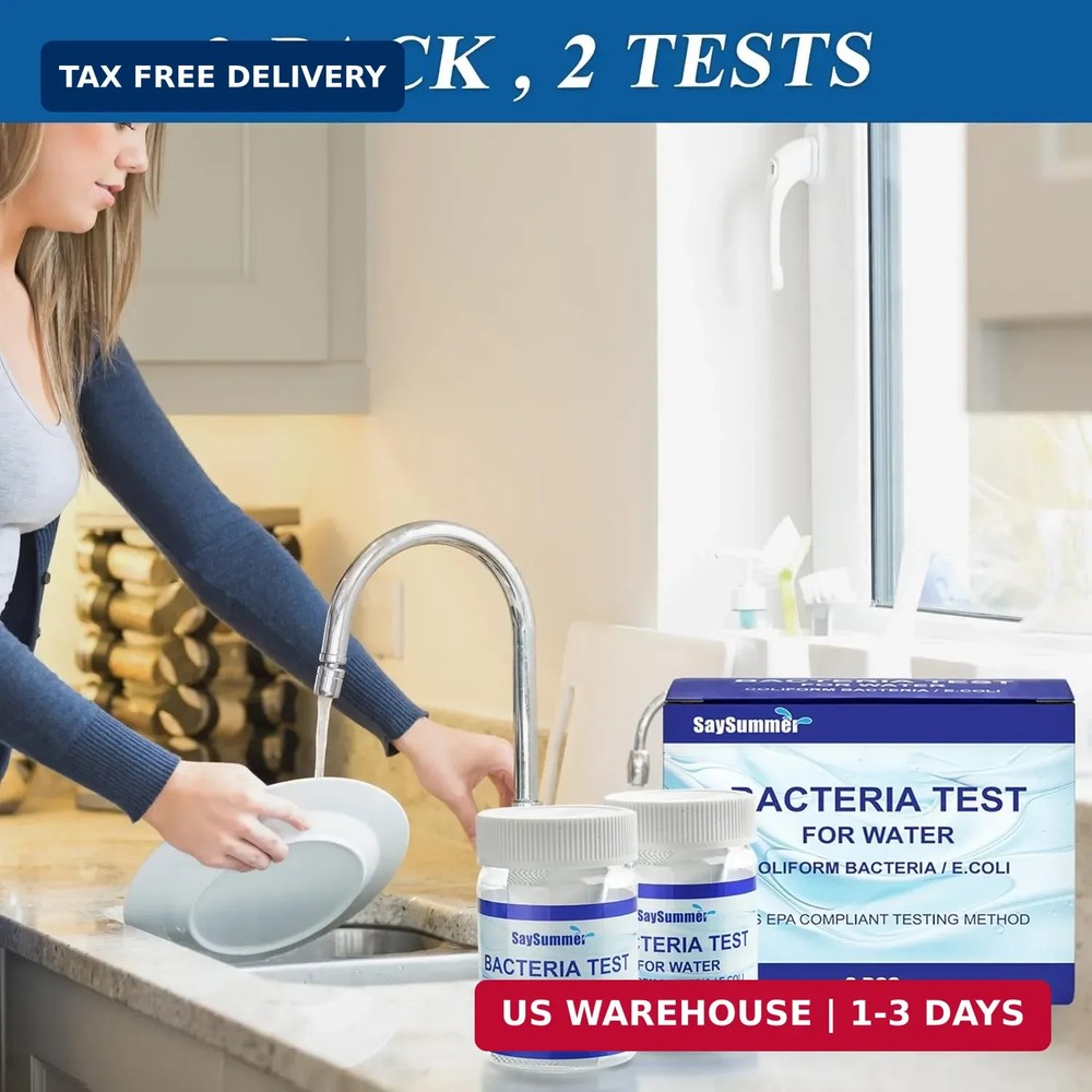Drinking Water Bacteria Test Kit: 2 Tests Detecting Coliform E coli Bacteria - a