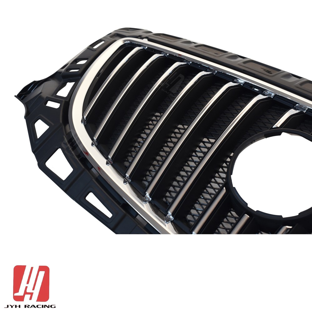 Fits 11-13 Buick Regal Front Upper Grille Chrome Shell With Painted Black Insert